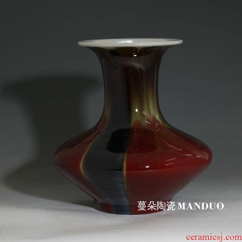 Jingdezhen classical auspicious the implies three Yang kaitai, display vase display ruby red up porcelain vase vase
