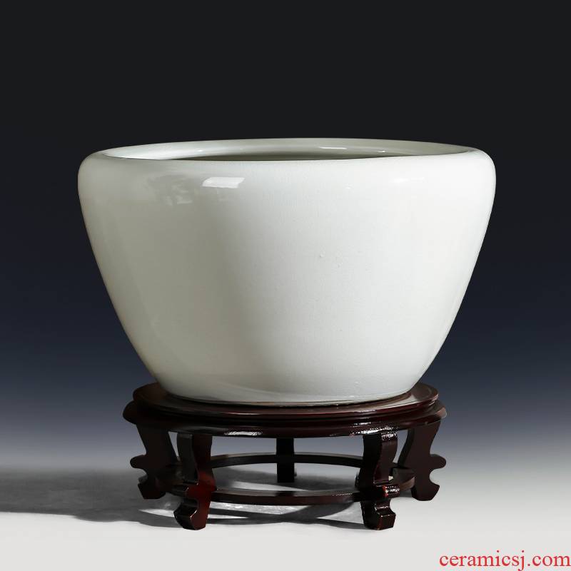Jingdezhen ceramics archaize oversized goldfish bowl the tortoise cylinder water lily grass cooper hydroponic garden furnishing articles sitting room