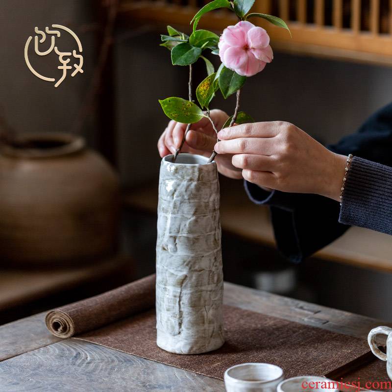 Ultimately responds to hand make coarse pottery vase household adornment restoring ancient ways furnishing articles ceramic hydroponic sitting room dry flower arranging flowers, TV ark