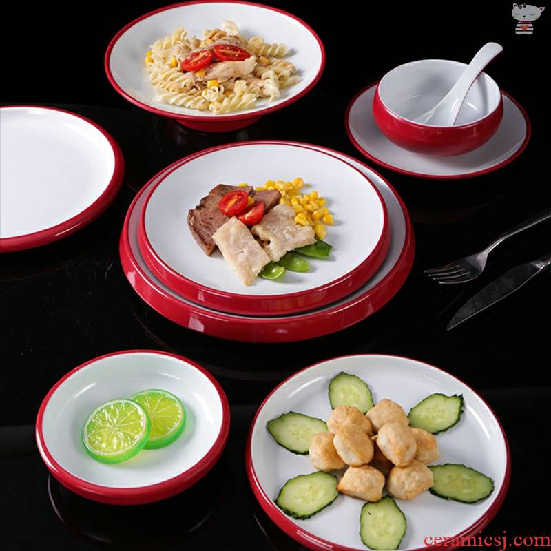 Yu 's melamine northern wind hotel tableware plastic imitation porcelain dish dish restaurant hot pot dish plate ltd. cold dishes