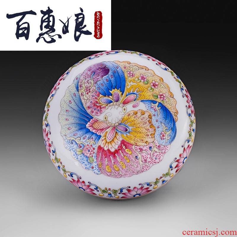 (niang hand colored enamel porcelain ink pad jingdezhen tea spare parts