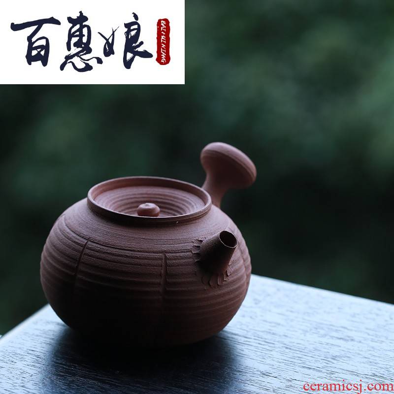(niang the Japanese side lasts a pottery hands as ore violet arenaceous cooking pot teapot boiled water jug