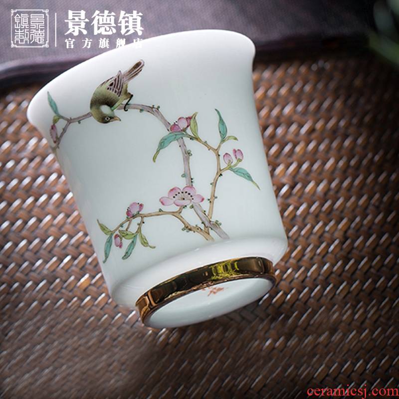 Jingdezhen flagship stores in a single manual ceramic tea cup host restoring ancient ways of small single CPU