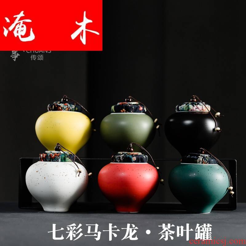 While submerged wood dragon color caddy fixings ceramic pot mini POTS inferior smooth seal storage tank small box tea warehouse
