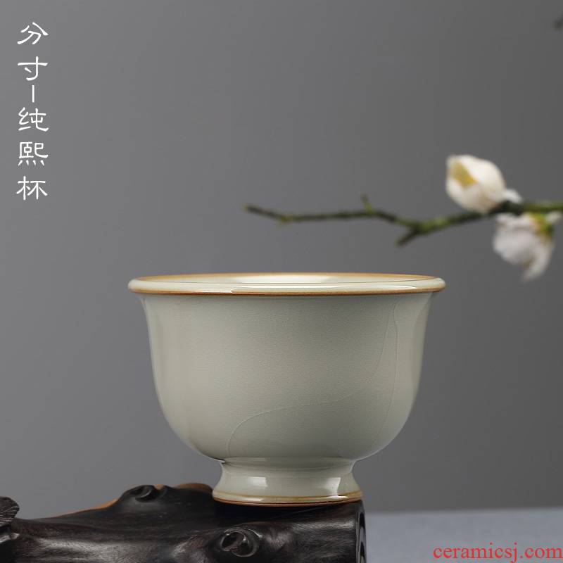 Qiao mu jingdezhen ceramic cups manually measured your up sample tea cup opening can raise the master cup from the single CPU