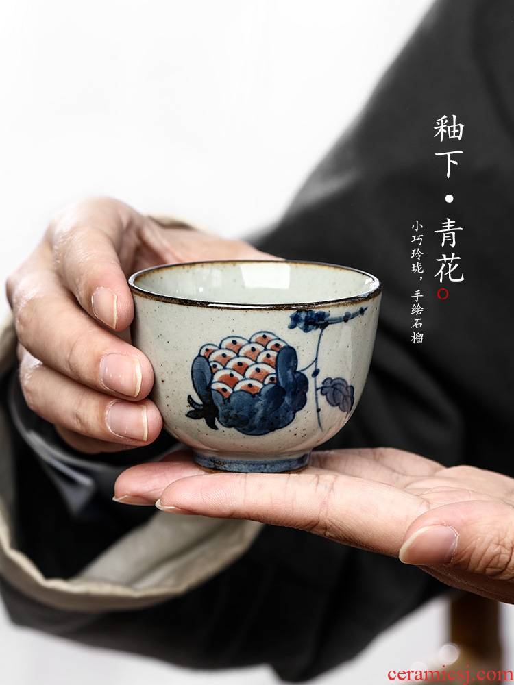 Jingdezhen porcelain teacup master cup single CPU checking clay kung fu tea tea set sample tea cup single only hand - made