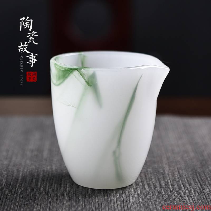 Story points fair keller of tea ware ceramic high - end tea sets high - temperature white porcelain suet jade single tea sea
