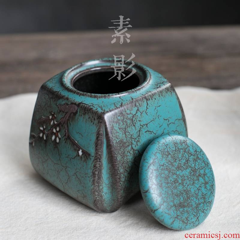Longed for restoring ancient ways opportunely manual caddy fixings puer tea pot creative hand - made ceramic up seal sifang tea warehouse