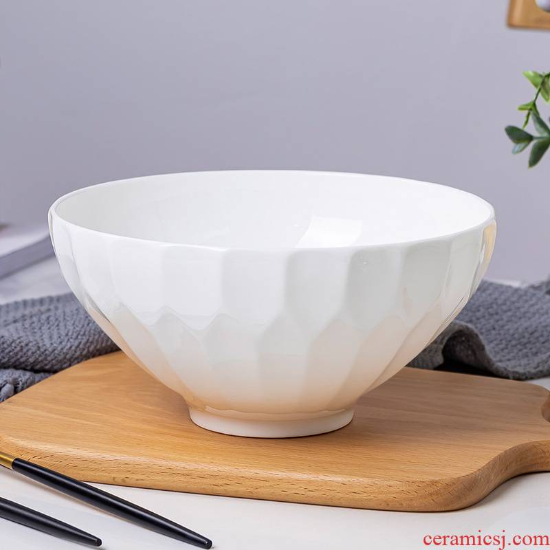 Jingdezhen white ipads China creative style crystal small bowl of household ceramic bowl of rice bowl large ipads China for the job