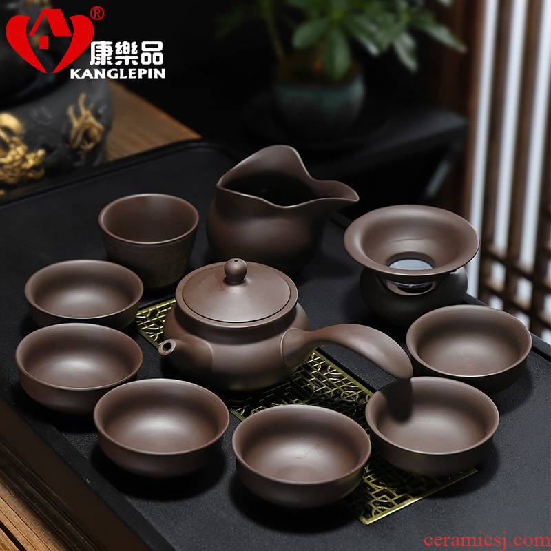 Recreational product violet arenaceous kung fu tea set the home office of a complete set of ceramic tea set yixing purple sand teapot teacup