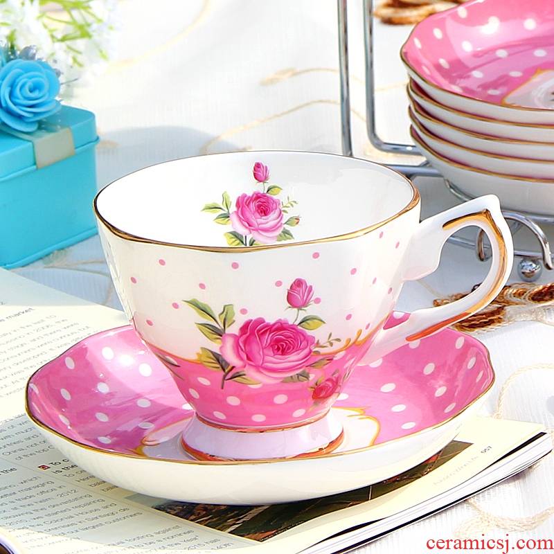 Qiao mu coffee cup set ceramic English afternoon tea tea sets with American coffee cups and saucers