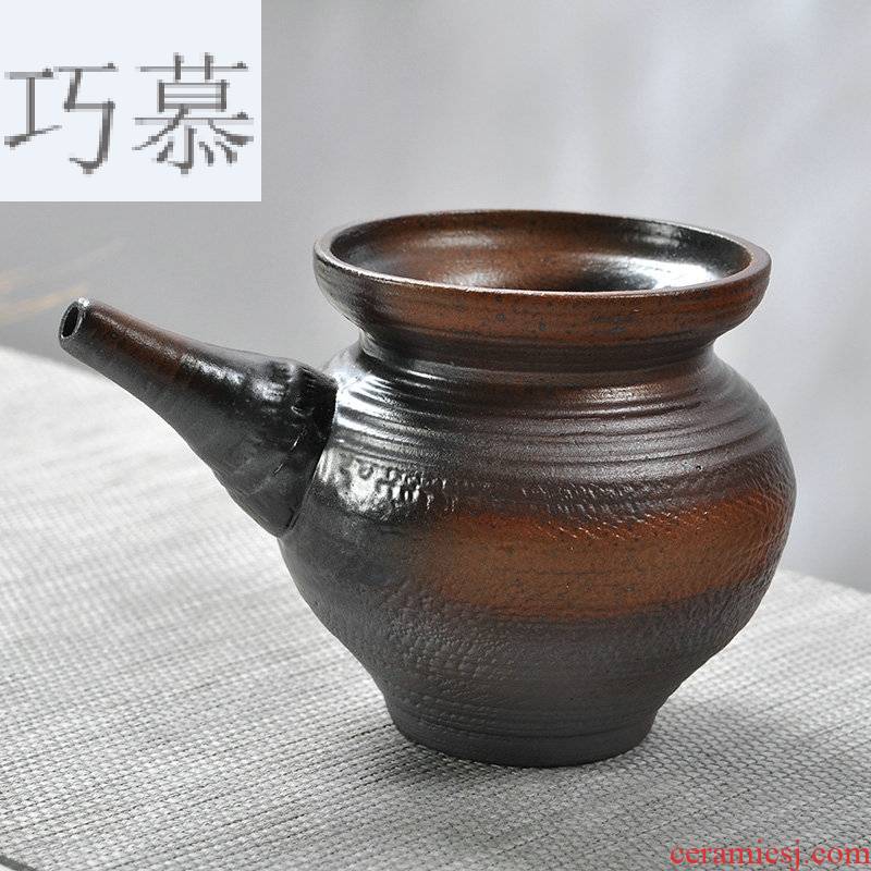 Qiao mu manual firewood coarse pottery kung fu tea set fair keller antique tea ware ceramic Japanese tea cups