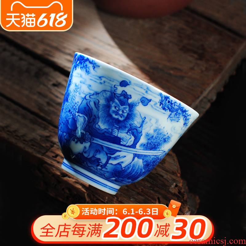 The Owl up jingdezhen hand - made porcelain tea set characters informs the fine checking ceramic masters cup single CPU