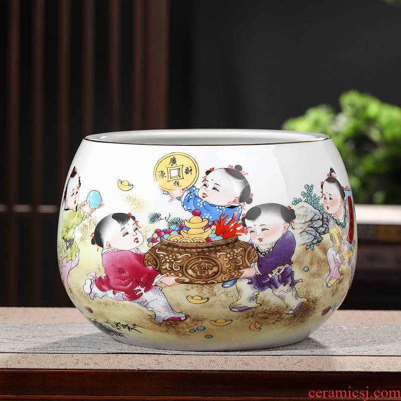 The cornucopia of jingdezhen ceramics decoration of Chinese style living room porch a thriving business furnishing articles installed opening gifts