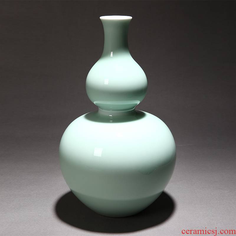 Jingdezhen ceramics celadon vase furnishing articles home creative fashion handicrafts gourd sitting room adornment