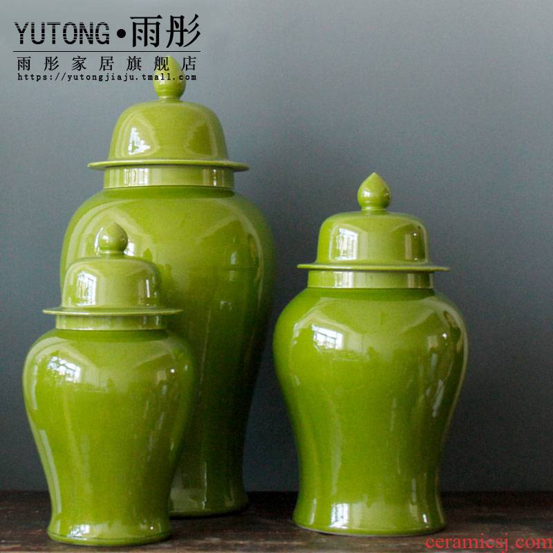 Jingdezhen ceramic green hand throwing the general pot pot - bellied receive ceramic soft outfit home furnishing articles example room