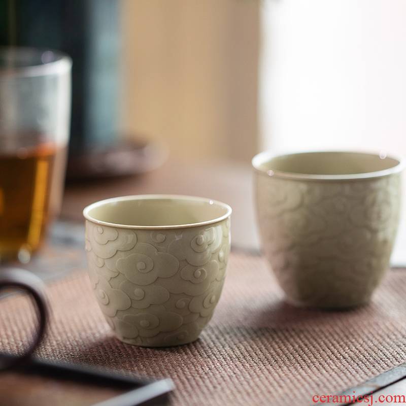 Up with xiangyun cup of jingdezhen ceramics craft master cup single CPU personal special sample tea cup tea cups