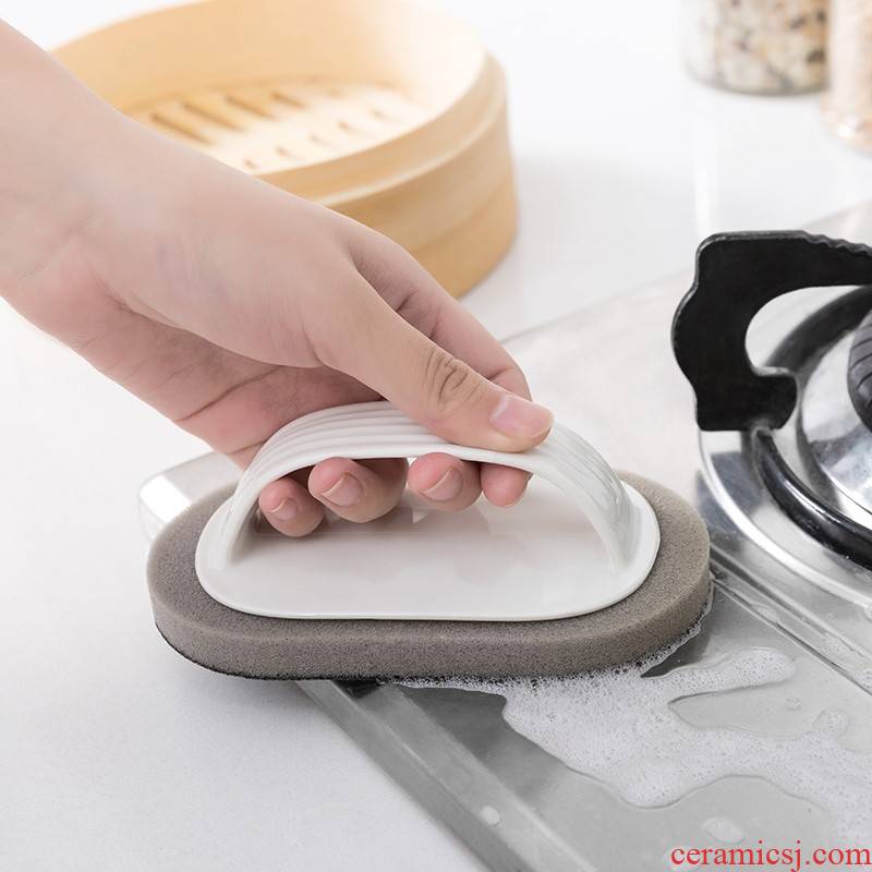 The kitchen with The handle household decontamination cleaning brush to wash to use The scrub The magic brush sponge brush pot bath crock of ceramic tile