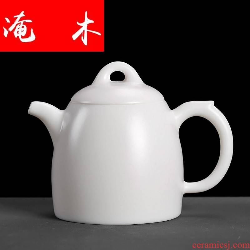 Submerged wood DE - gen Chen Qin Quan, pot of inferior smooth high - white tea kettle teapot ceramic CiHu handle single pot pot small pot
