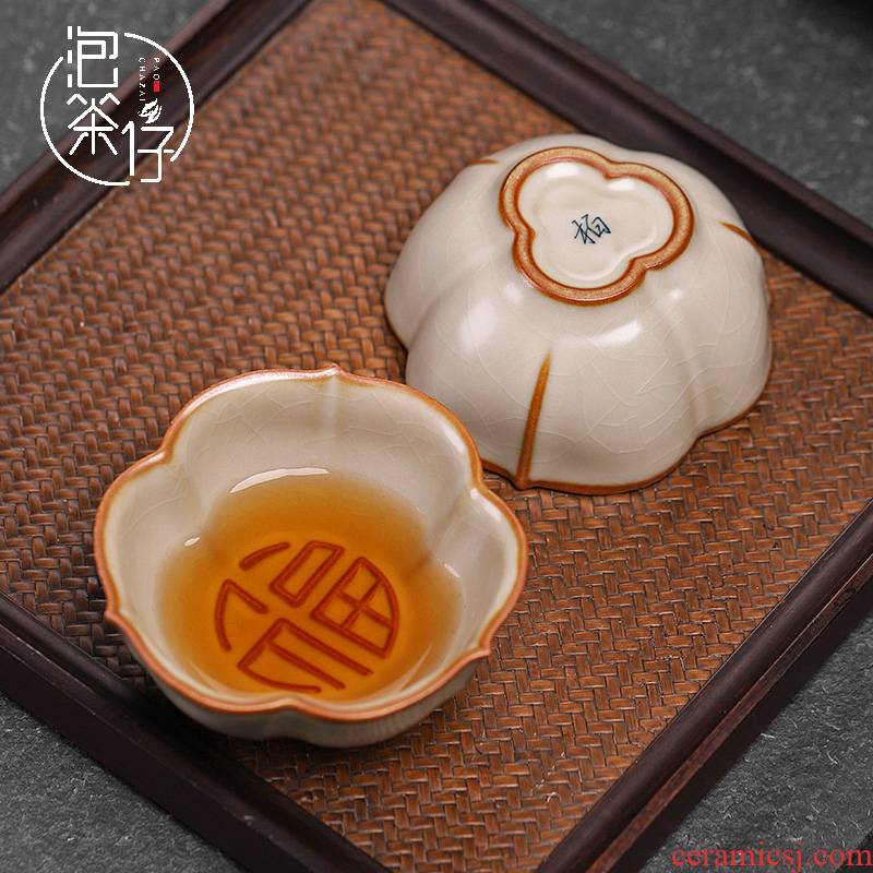 Copy your up porcelain teacup tea tea masters cup, slicing can be a single cup ice crack glaze pure manual kunfu tea individuals