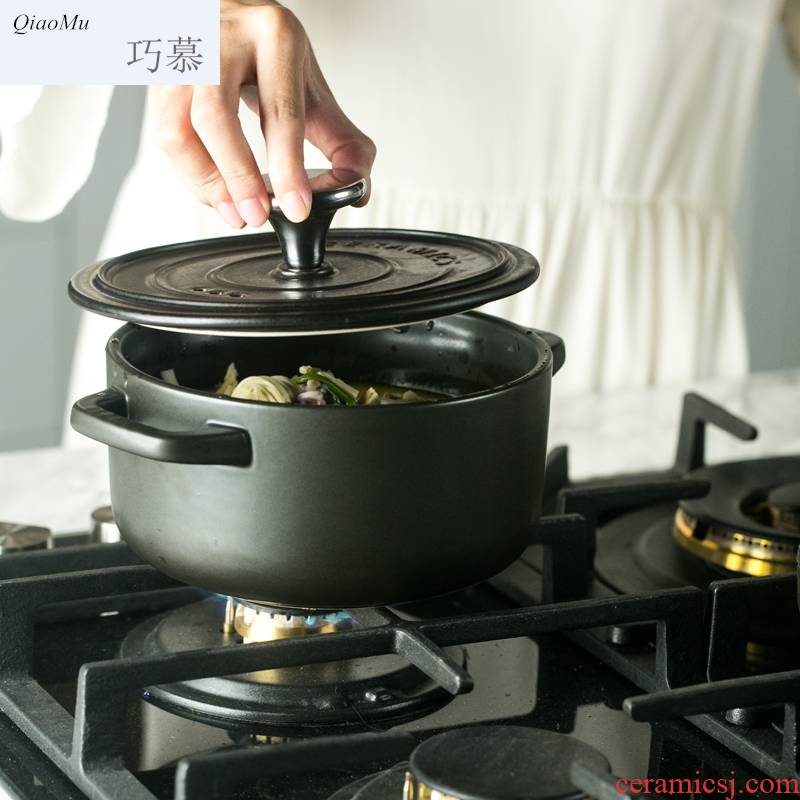 Qiao mu Japanese law casseroles, high temperature resistant ceramic pottery small saucepan soup pot stew pot of porridge pot soup pot nonstick skillet for breakfast