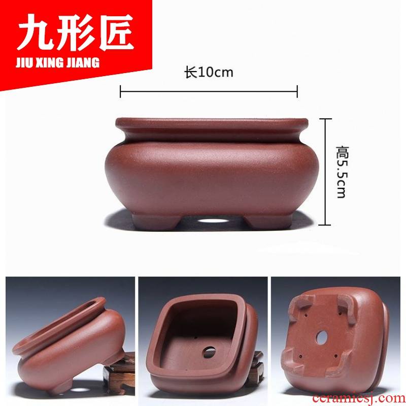 Yixing purple sand flowerpot oversized bonsai POTS balcony vegetable pot special orchid pot special offer a clearance package mail
