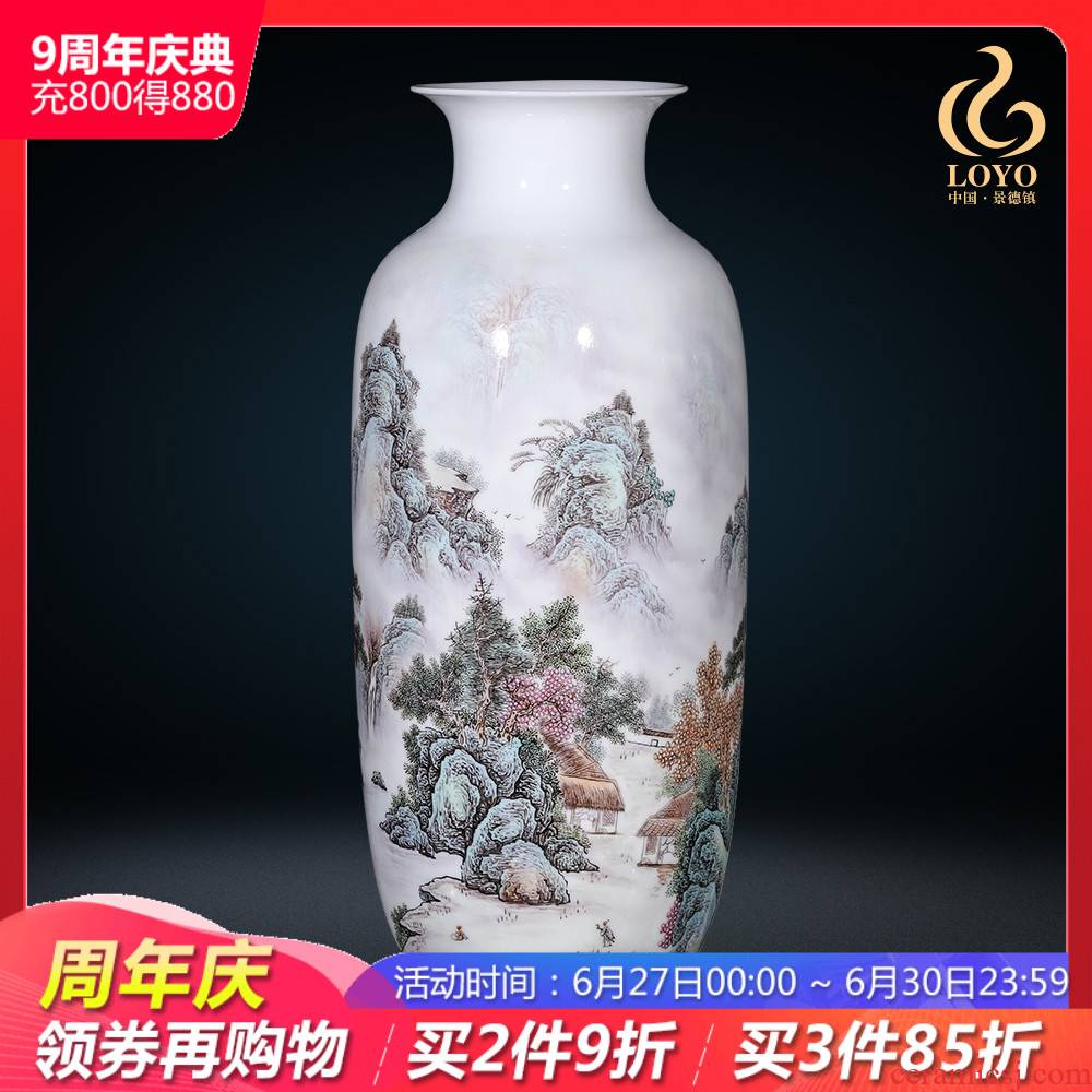 Jingdezhen ceramic plug-in sitting room of Chinese style home decoration vase hand - made porcelain of the sitting room porch TV ark, furnishing articles