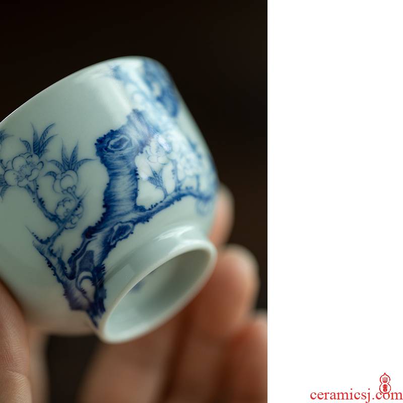After the rain the world April day master cup jingdezhen high temperature ceramic teacups hand - made porcelain cup master
