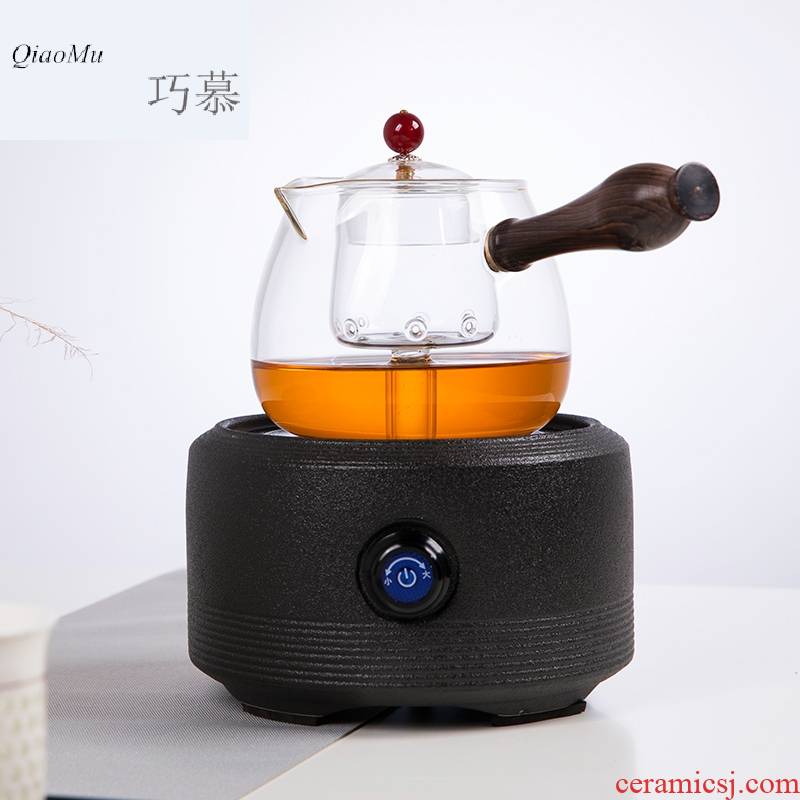 Qiao mu CMJ TaoLu boiled tea machine steam cooking household heat - resistant glass teapot suit pu 'er steamed mini the teapot