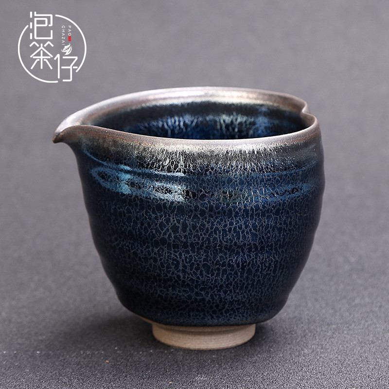 Li Gaohua blue kirin dragon scale grain full hand jianyang built light oil from the sea fair keller ceramic tea ware