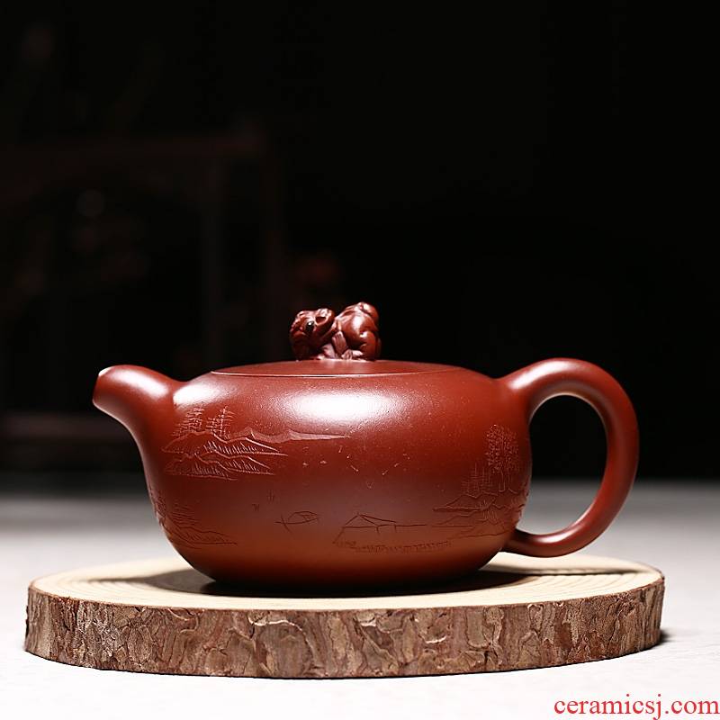 Qiao mu YM yixing undressed ore ceramic tea pot - famous pure checking pot of kung fu tea set to look dahongpao