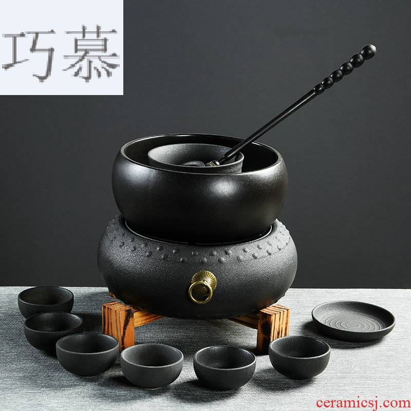 Qiao longed for black and white pu 'er tea boiled tea exchanger with the ceramics ancient tea set TaoLu home burn boiling kettle electric electricity