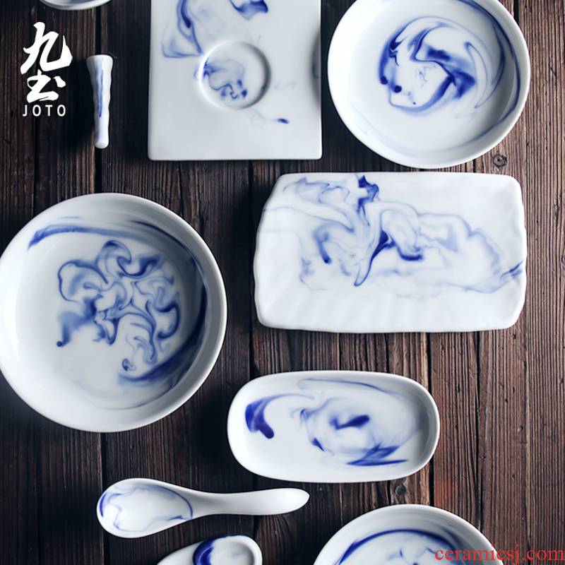 About Nine soil of new Chinese style household ceramics tableware suit the set meal a fish ipads plate of dish bowl bowl dish flavor dish plate feeder