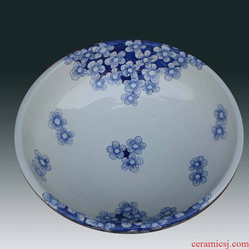Water shallow blue and white porcelain of jingdezhen blue and white porcelain bowl fish furnishing articles the tortoise bowl of blue and white porcelain bowl