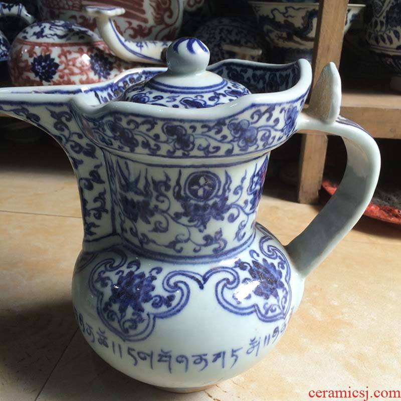 Jingdezhen porcelain pot of mitral daming jintong mitral practical classical pot pot of blue and white porcelain pot