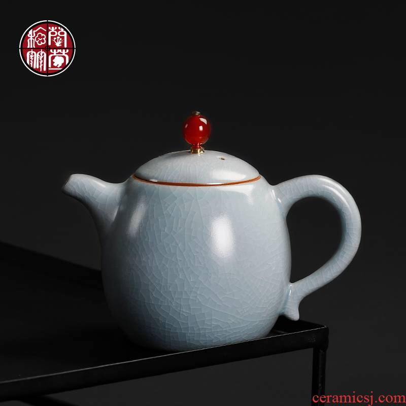 Your up cyan dragon egg teapot day tea set a single large household slicing can be a pure manual single pot of ceramic tea