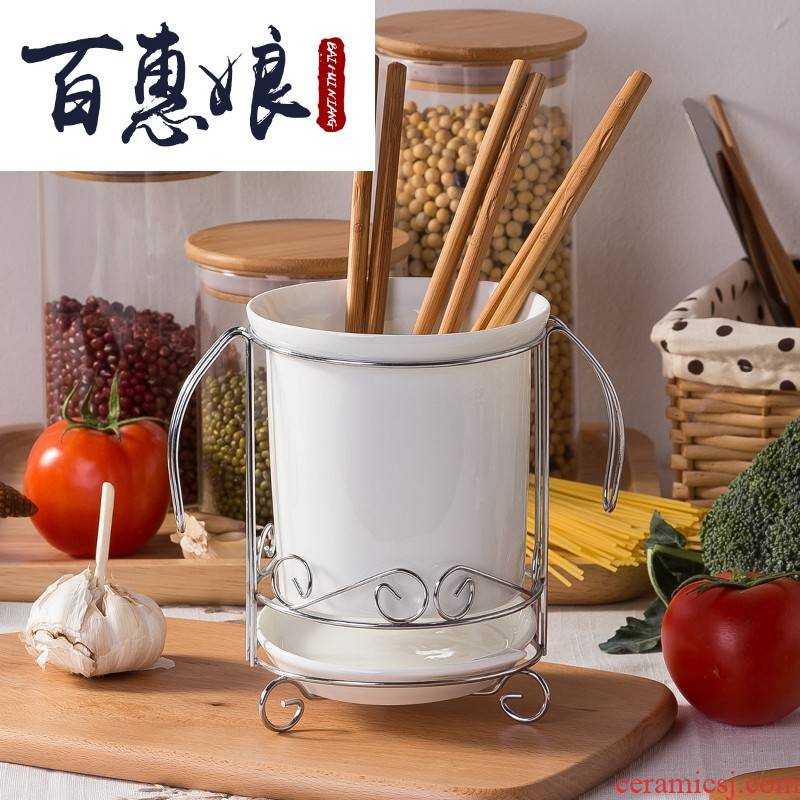 Put chopsticks (niang kitchen ceramic tableware frame 2 pure white ipads plate of jingdezhen porcelain layer containing the drop your chopsticks