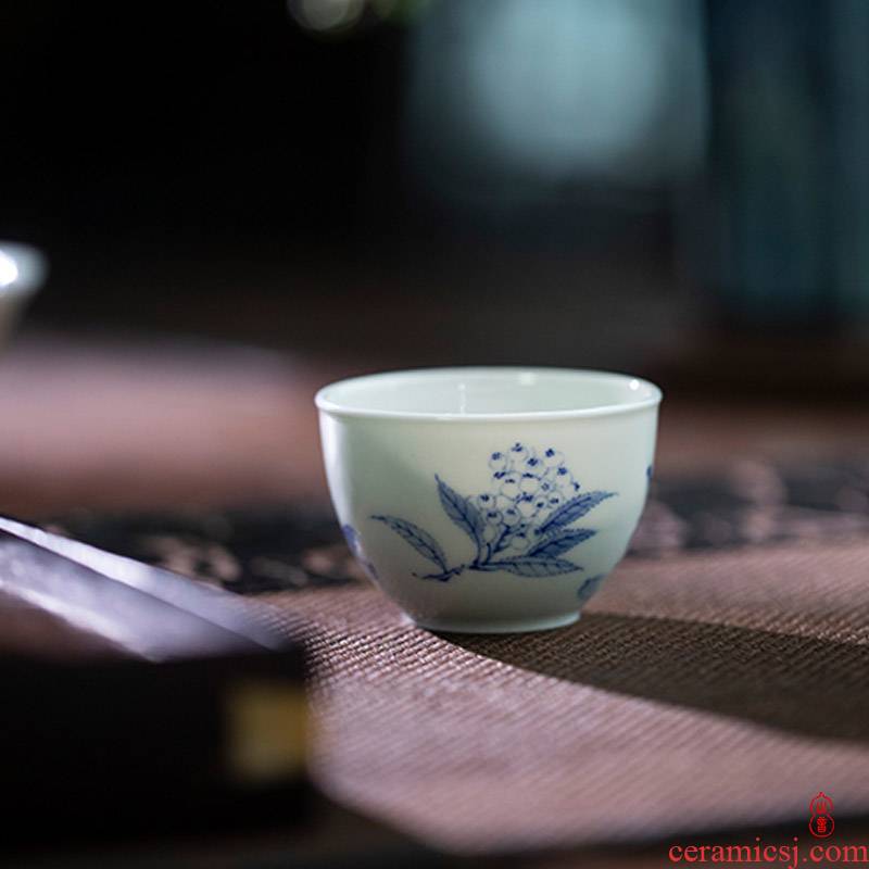 Fruits and vegetables after the rain glass of jingdezhen high temperature ceramic teacups hand - made porcelain masters cup personal special sample tea cup