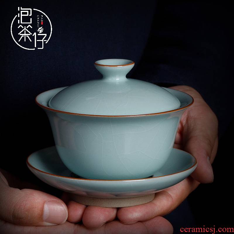 Your up three tureen large only pure manual have ice crack Your porcelain tea set a single kung fu tea bowl is not hot