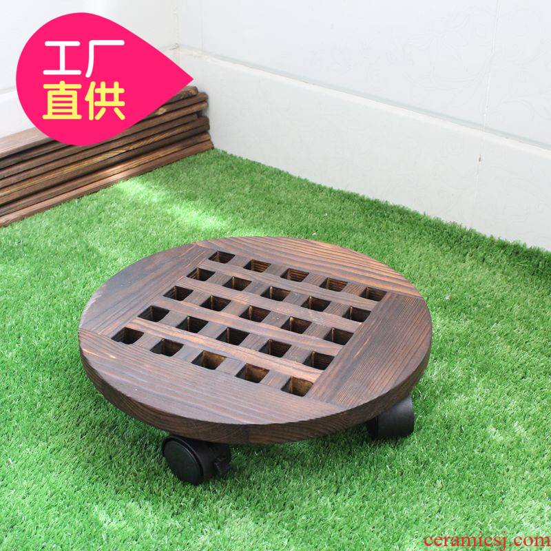 Flowerpot towing wheel pot tray pulley roller tray can put the base of the flower pot the plants flower pot base