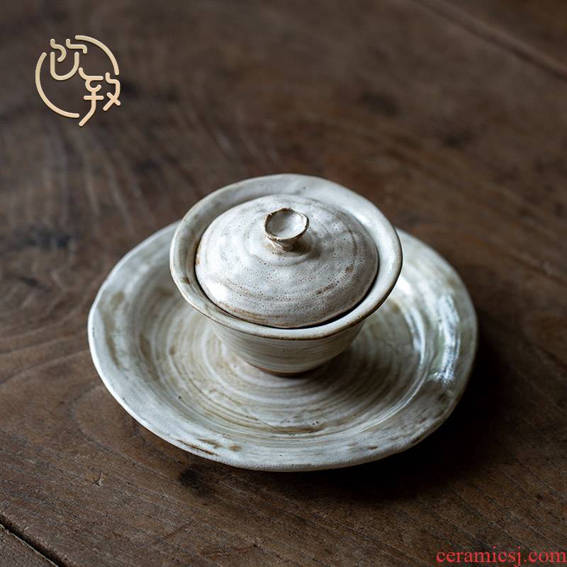 Ultimately responds to ceramic tureen household kung fu tea tea cup three begin for restoring ancient ways is not single finger bowl bowl