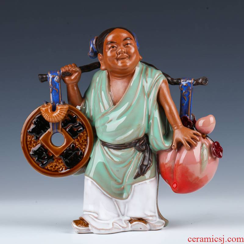 Jingdezhen ceramics hand - carved characters creative furnishing articles of Chinese style living room home wine TV ark, adornment