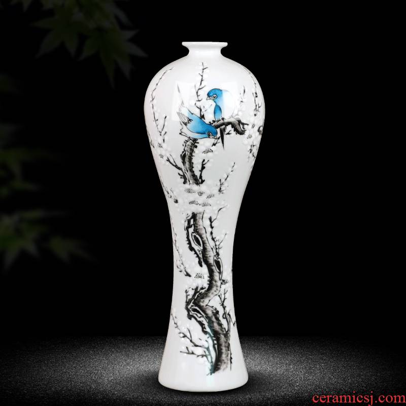 Jingdezhen new hand - made ceramic vase of new Chinese style living room TV ark, desktop decoration handicraft furnishing articles at home