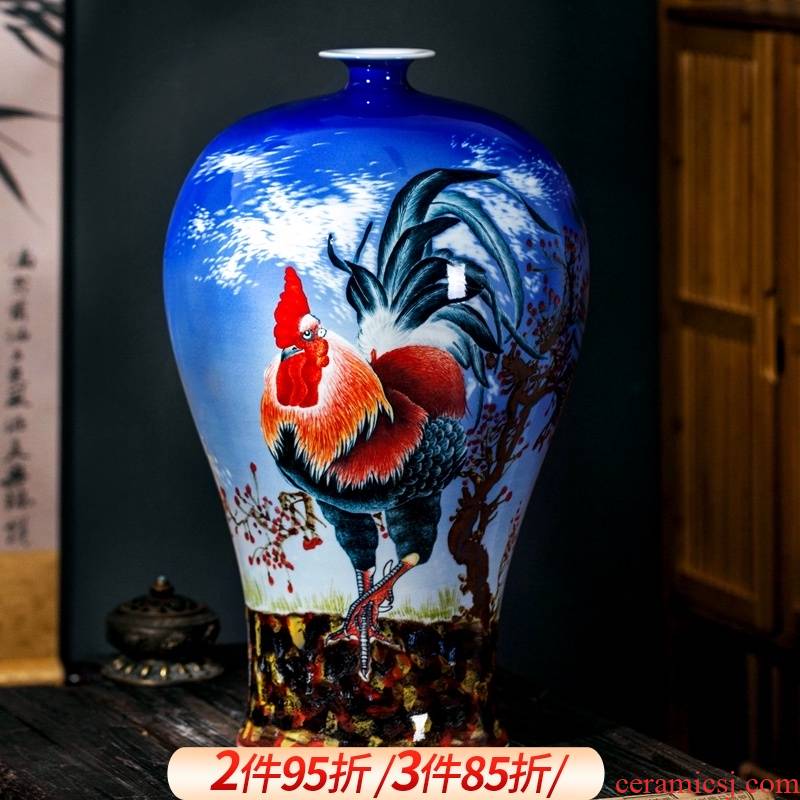 Jingdezhen ceramic vase furnishing articles rich ancient frame large new Chinese famous household the sitting room porch decoration