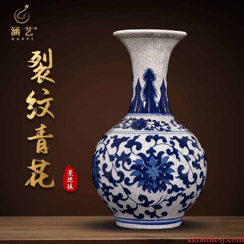 Jingdezhen ceramics vase archaize up with porcelain of Chinese style household, large living room TV cabinet decorative furnishing articles