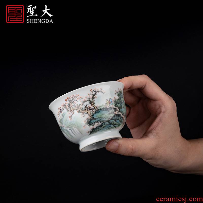 Holy big ceramic new see colour khe sanh "feibao" master cup jingdezhen pure manual hand - made ceramic tea set sample tea cup