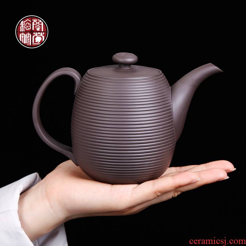 It a large mass of household single pot of a single narrow purple clay teapot kungfu teapot sand pot of 400 ml