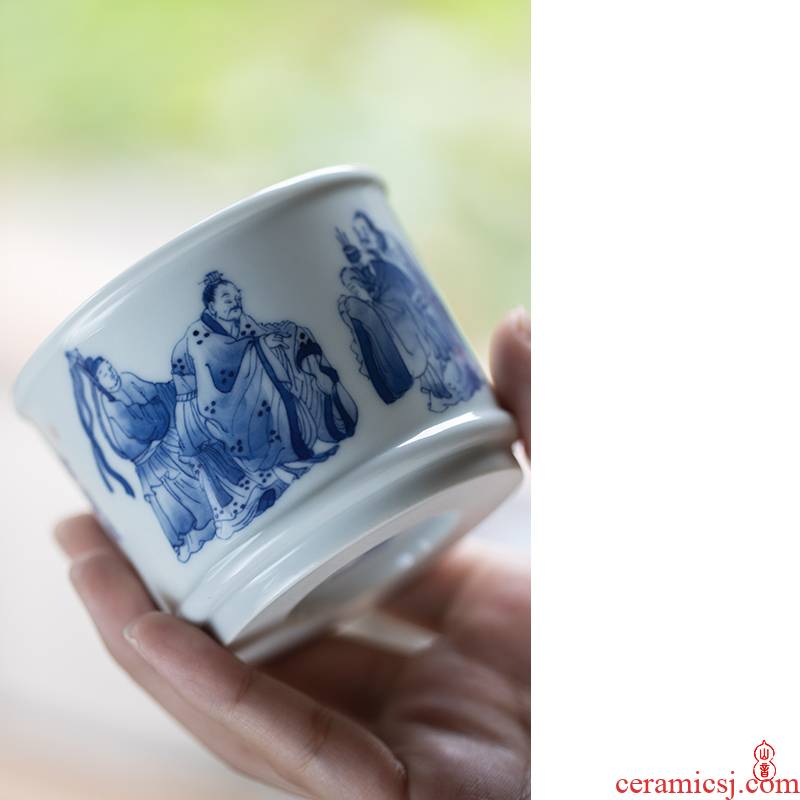 Poly real rings don knighted figure masters cup hand - made porcelain of jingdezhen ceramics kung fu tea cups sample tea cup