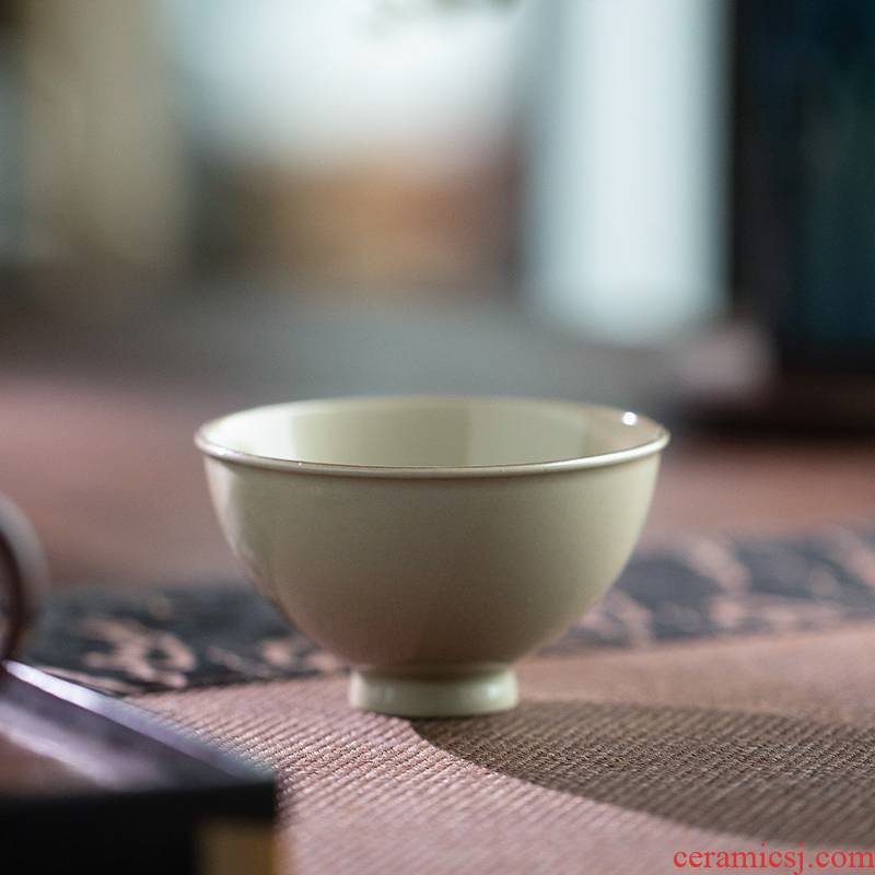 Inside the up with carved deer cup of jingdezhen high temperature ceramic cups master cup personal special bowl sample tea cup