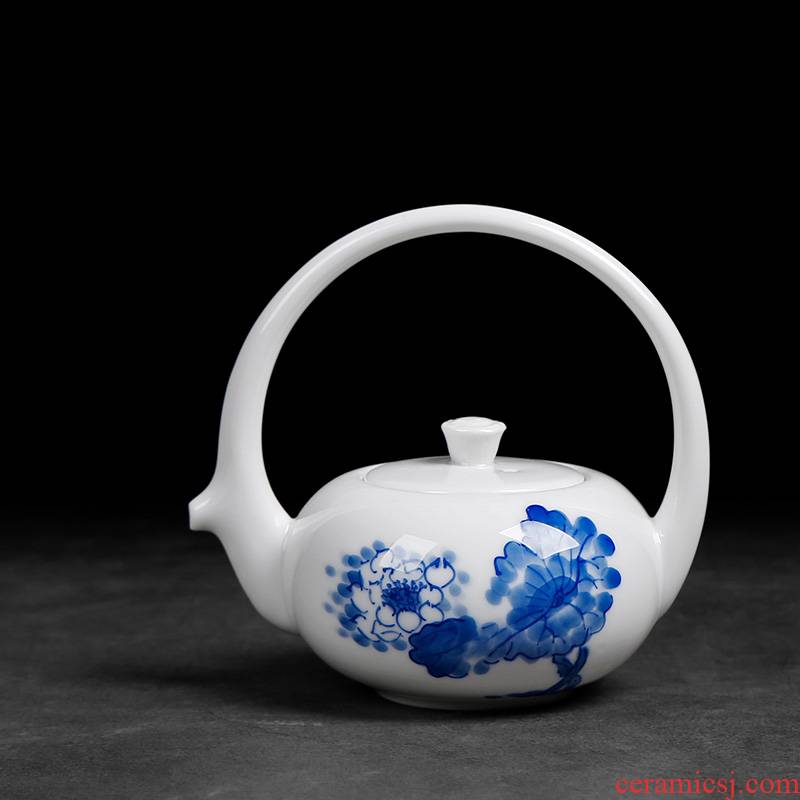 Jingdezhen hand - made kung fu tea pot single girder pot pot small household make tea tea tieguanyin filter, a single